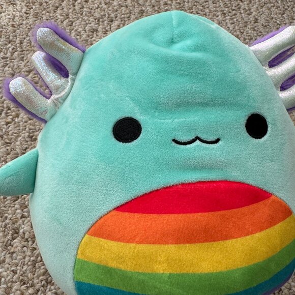 NWT 8” Anastasia the Teal Axolotl with Rainbow Belly Pride Squishmallow‎ - Picture 4 of 9